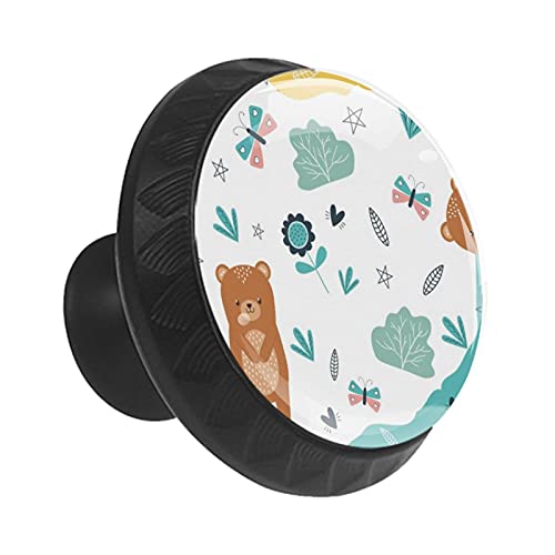 Boutons de commode enfant ours et papillons 35mm pour customiser - 3