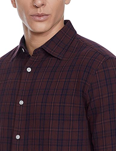 Image of Marks & Spencer Men's Regular (Shirt Wine XS)
