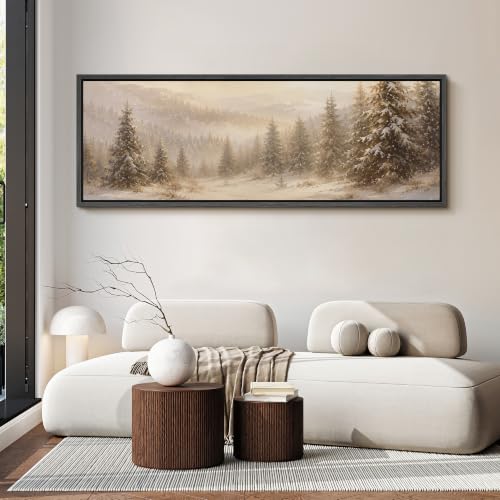 Image of MUDECOR Large Framed Canvas Print Wall Art Pine Valley for Living Room