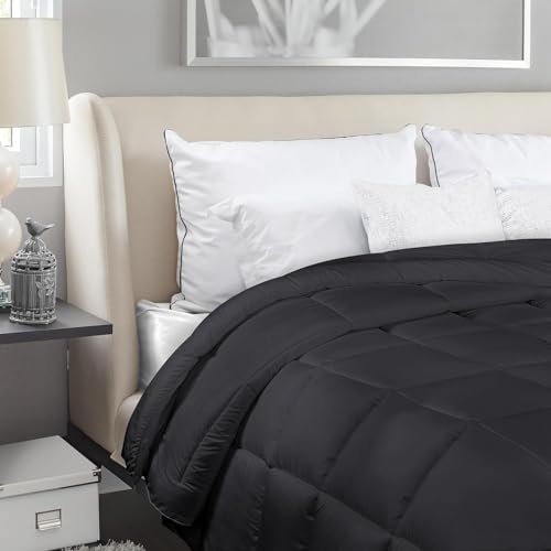 Utopia Bedding Bettdecke 135 x 200 cm, leichte Bettdecke mit Polyesterfüllung für 4 Jahreszeiten, Mikrofaser, für 1 Person (Grau)