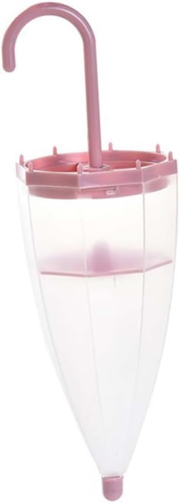 ULTECHNOVO 1pc Creative Umbrella Shaped Moisture Absorber Box for Wardrobe Closet Car Pink Hanging Dehumidifier with Calcium Particles for Efficient Damp Control