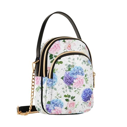Sac à bandoulière rose et violet hortensia Mnsruu pour femme