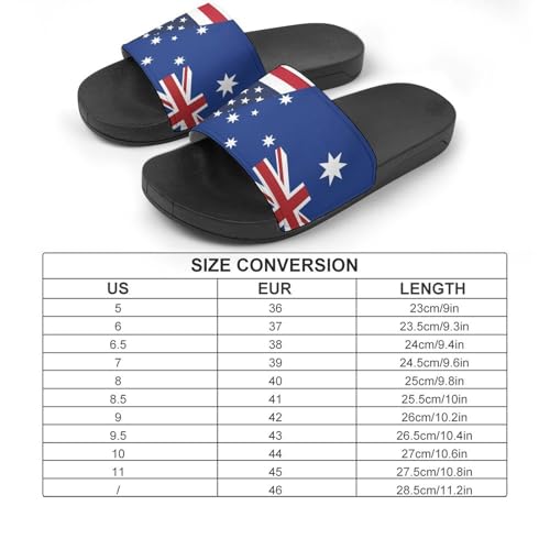 Flag of U.S. Australia Flag House Sandals Non-Slip Bathroom Slippers Beach Summer Shoes for Men Women2