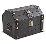 Sie können an der Schatz-Truhe weiter selbst basteln und es im DIY verzieren oder bemalen und die Füllung bestimmen Sie selbst - zu vielen Anlässen geeignet: Hochzeit, Kindergeburtstag, Geocaching, Piratenparty, Jubiläum, Geschenk, Taufe, Kommunion, an Mama, Papa, Onkel, Tante, Oma, Opa oder an Ihre Kinder an den liebsten Menschen der Welt oder einfach an Sie selbst