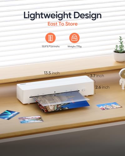 Laminator Machine, 9-Inch Thermal Laminator, Quick 4-Min Warm-Up, Jam-Free Technology, Portable Compact Design for Letter Size Sheets, Ideal for Home, Office & School Use - Image 6