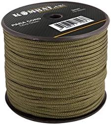 Kombat UK Lightweight Unisex Outdoor Paracord Reel available in Olive Green - 100 Metre