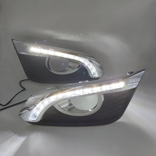 BAKUGO 2 peças de luz de neblina de LED para carro DRL para Chevrolet Chevy Captiva 2014 2015 2016 2