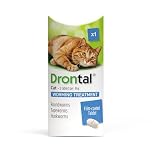 Drontal Wormer tablets for Small and Medium Cats (Under 4kg) x 1 Tablet