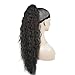 Wiginway Long Claw Ponytail Hair Extension One Piece Cute Clip in on Ponytail Jaw/Claw Synthetic Deep Wave(Mdium Brown)