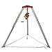 TECHTONGDA Rescue Tripod Confined Space Tripod Kit with 1200 LBS Lifting Winch 20m Steel Cable with Retractable Support Legs Without Fall Arrestor