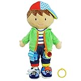 June Garden 15.5' Dressy Friends Terry - Educational Stuffed Plush Doll for Kids and Toddlers 2 Years and Up - Montessori Buckle Soft Toy