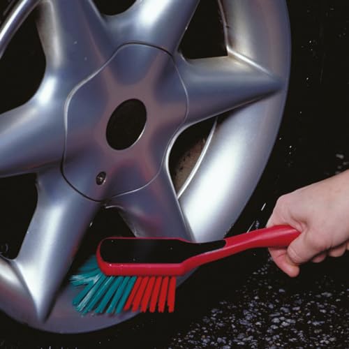 Vikan 525252 Multibürste/Felgenbürste, 310 mm x 290 mm, Weiche gesplisste Borsten, Schwarz – Premium-Bürste zur Felgenreinigung