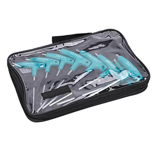 Vnbuimzls Juego de llaves hexagonales con mango en T, mango antideslizante Pentalobe, herramientas de reparación manual, juego de llaves de acero al cromo vanadio de 8 piezas con orificio