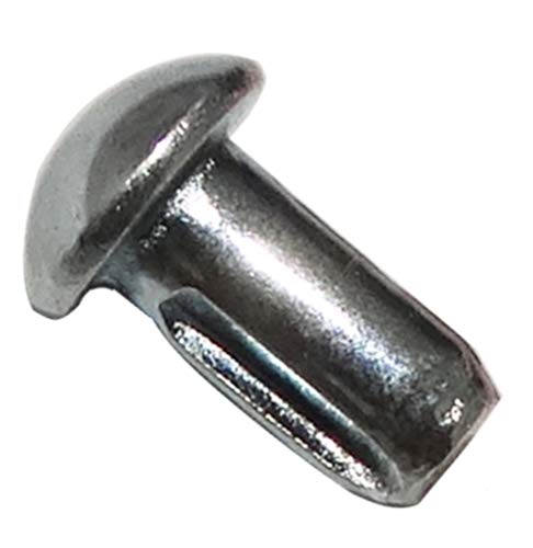 AERZETIX - Lot de 50 Rivets Clou cannelé Ø2mm - Longueur 4mm - à tête Demi-Ronde - Acier zingué - DIN 1476 - ISO 8746 - C43480