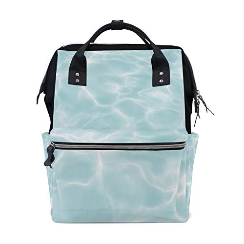 Blauer Sommer kühler Swimmingpool unter Wasser große Kapazität Windel Taschen Mummy Rucksack Multi Funktionen Windel Pflege Tasche Tote Handtasche für