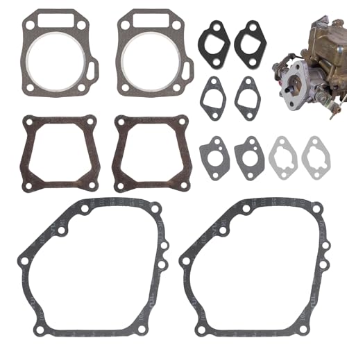 TNJPSEK Predator Hemi 212 Carburetor Exhaust Intake Gasket Kit, Small Engine Carb Head Gaskets Material Compatible with 196cc 212cc GX160 GX200 Power Equipment (212cc/GX160 Full Gasket Set)