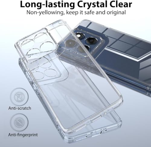 Image of JGD PRODUCTS for Moto Edge 60 Pro 5G Premium Transparent Hybrid Soft Slim Dust Proof Back Case Cover with Camera Protection