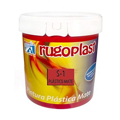 Rugoplast - Pintura plástica mate blanca económica S-1 para paredes de interior, Blanco