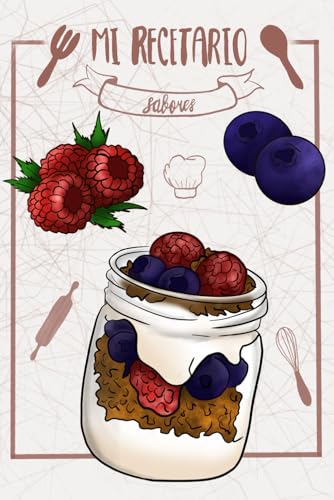 Mi Recetario: Recetario en blanco con 100 plantillas para escribir recetas: Cuaderno de cocina personalizable para anotar, organizar y guardar tus platos favoritos.