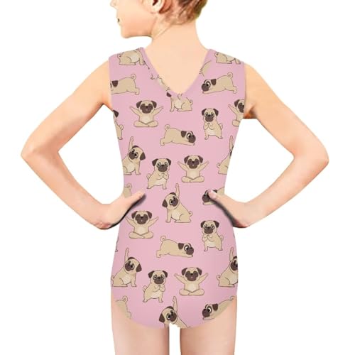 Image of Swimsuits for Girls 3-14 Summer Kids Bathing Suits Gymnastics Leotards One Piece Swimwear