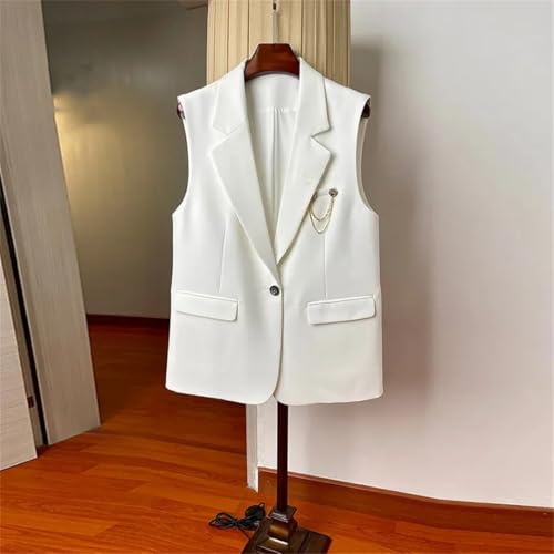 Spring Mid-Long Suit Waistcoat Vest Coat Women Vintage Embroidery Outerwea3
