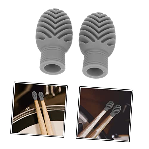 BIUDECO 2 Peças Tampas De Ponta De Baqueta De Silicone Tampas De Baqueta Dicas De Prática De Tambor