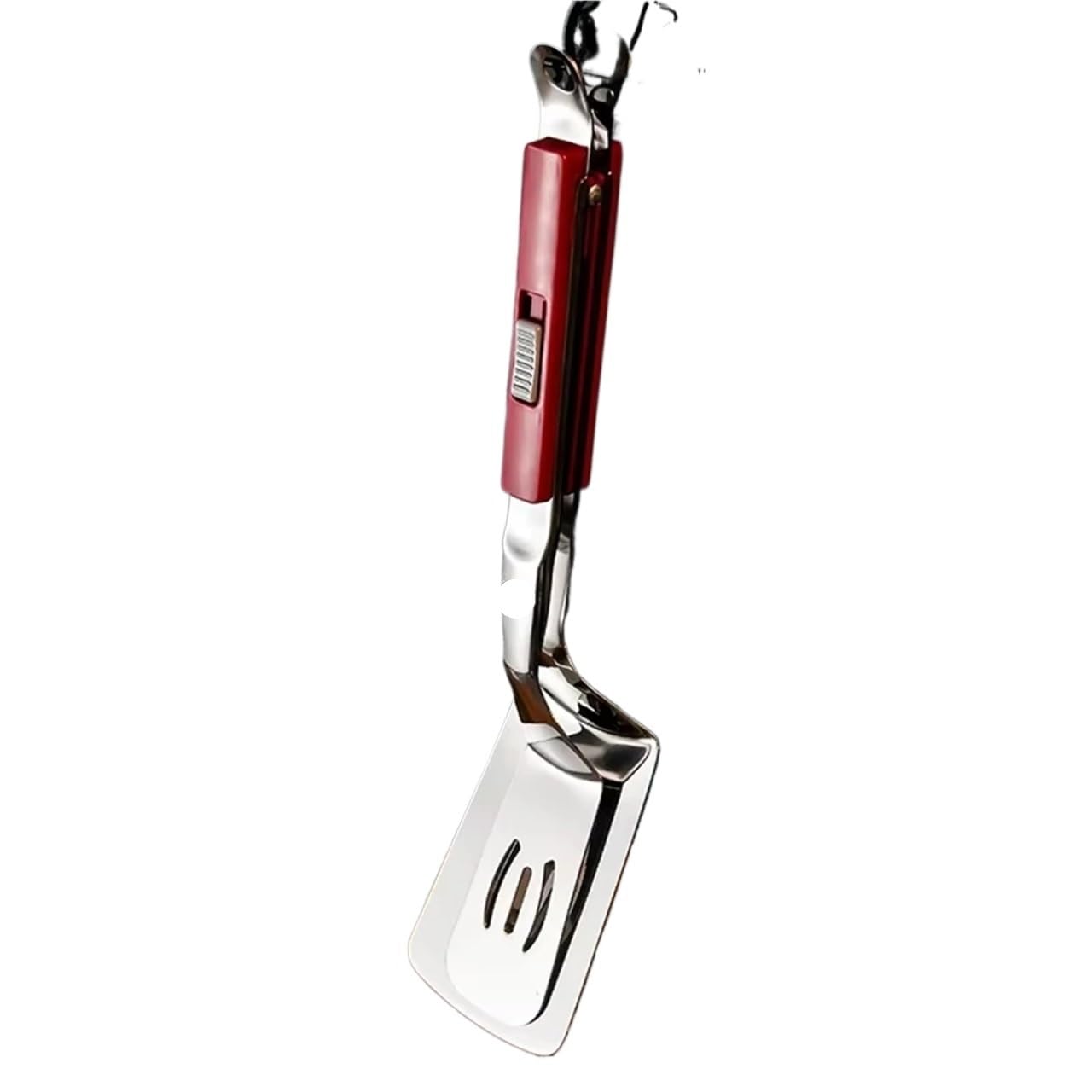 Ensemble De Pinces Pince à Steak en acier inoxydable, spatule à œufs, pince à viande for Barbecue, pince à pain, pince à poisson, pince de cuisine, 2 pièces/ensemble Pour La Cuisine(Red)