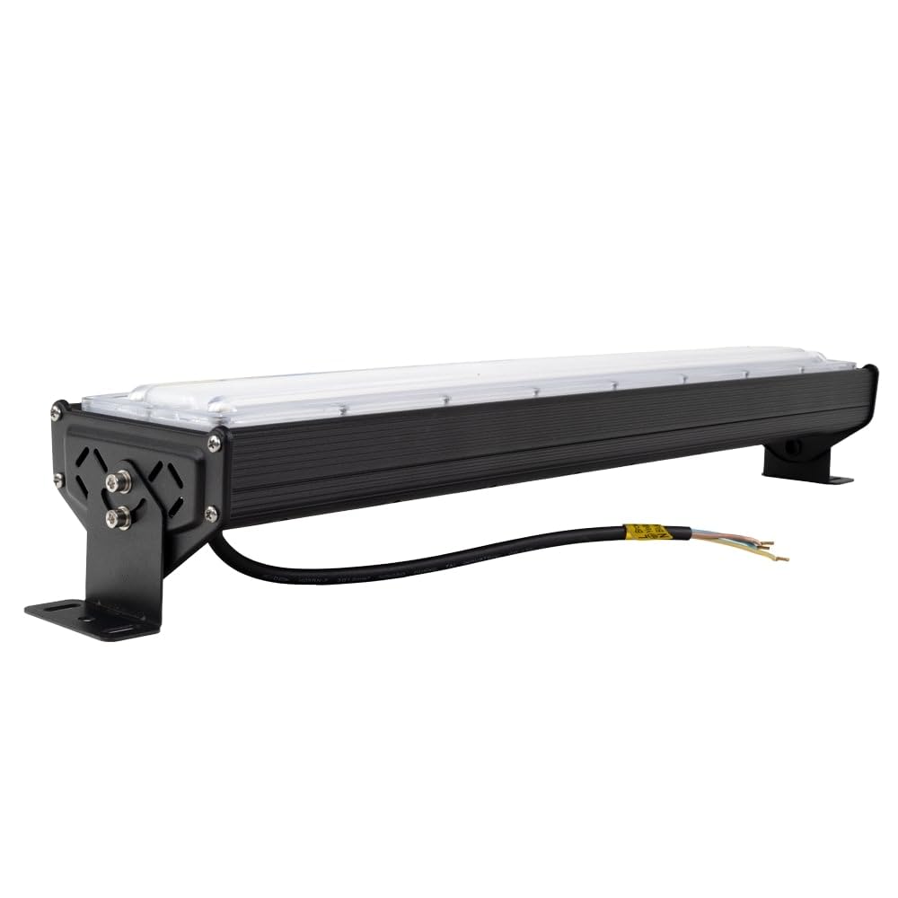 LUXULA LED Hallenleuchte High-Bay Hallenstrahler mit Marken-LEDs - 100W 12000lm - 5000K Neutralweiß Tageslicht - IP65 IK08 - linear - Industrielampe Werkstatt Lager Deckenleuchte Feuchtraumleuchte