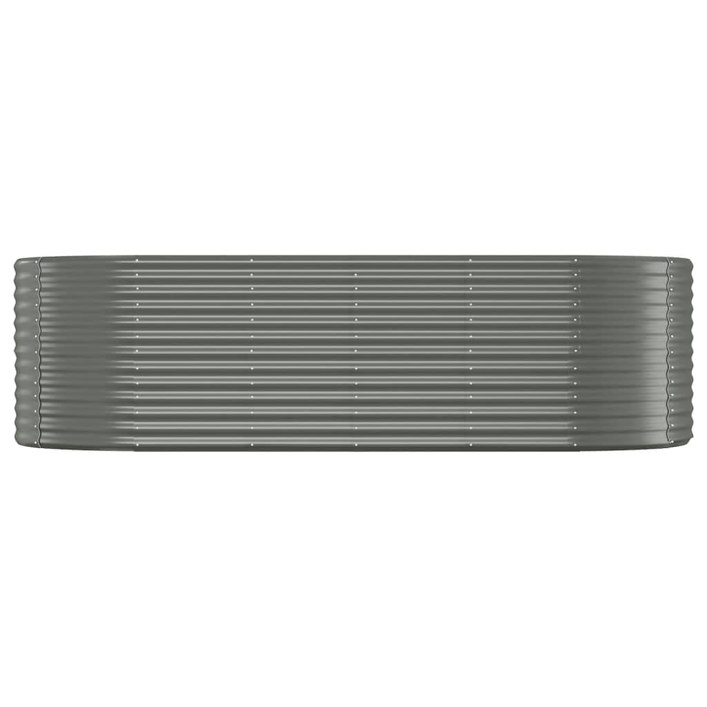 Bancal alto de acero galvanizado 249 x 100 x 68 cm, revestimiento de polvo gris para jardín, balcón, terraza, plantas, verduras, hierbas, flores, bancal alto, bancal alto
