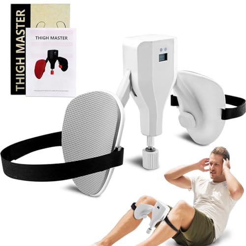 Thigh Master 22-77lb, Adjustable Resistance Leg and Inner Thigh Strength Exerciser, Hip Shaper Kegel Trainer, Pelvic Floor Strengthening Device with Band and Pad for Men Women Workout
