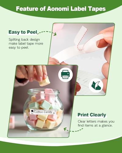 Aonomi Paper White Tape Replace for DYMO Label Maker Refills 91330, Compatible with Dymo Letratag Refills 1/2" x 13' for Dymo 200B LT 100H 100T Plus Labeler, 5-Pack - Thumbnail 4