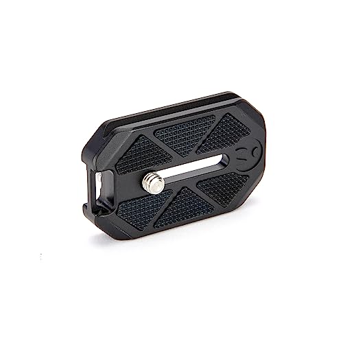 3 Legged Thing QR7 Wide Quick Release Plate - Arca-Swiss Compatible Quick Release Plate for Camera Stability (Matte Black Darkness)