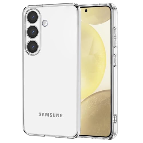 NEW'C Funda para Samsung Galaxy S24, Antichoques y Antiarañazos, Silicona TPU, HD Clara
