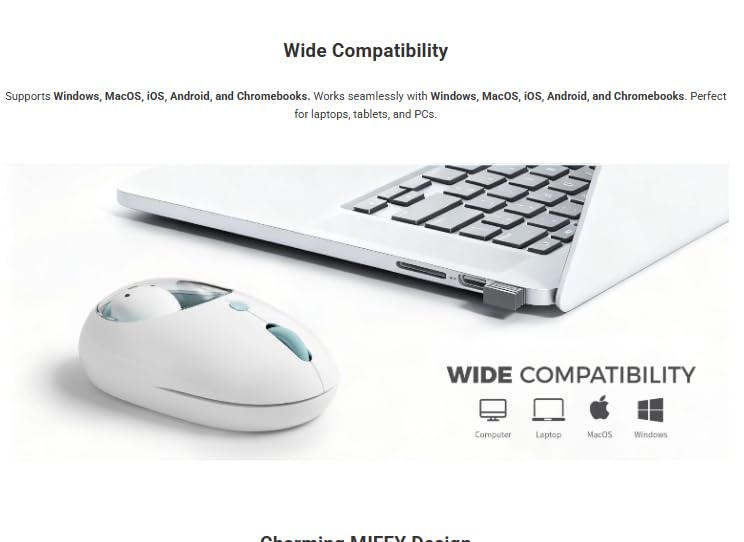 Amazon | ミッフィー×MIPOW 光るワイヤレスマウス、レシーバー接続