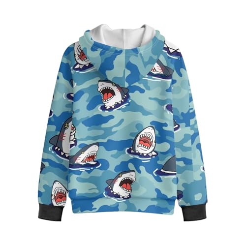 Boys Zip Up Hoodie Casual Long Sleeve Kids Fleece Clothes with Pocket Little Boys Sweatshirts Size 6-164