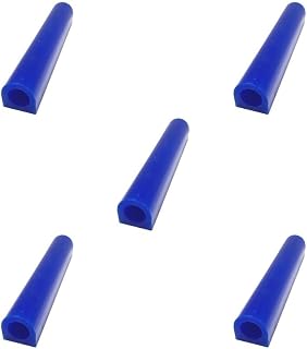 Juego de 5 tubos laterales planos para hacer anillos, esculturas talladas T150, color azul