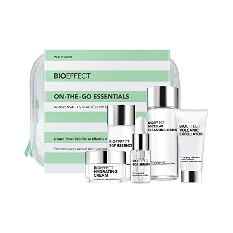 Bioeffect EGF Skincare Set of 5 Deluxe Samples, On the Go Kit to Experience a Hydrating, Anti-Aging Barley Growth Factor Daily Regimen to Cleanse, Exfoliate, Moisturizer, Renew & Restore Cover