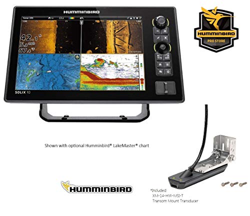 Humminbird Solix-10 Chirp with Mega SI+ Fishfinder GPS Combo G2 (Humm-411010-1) with XM