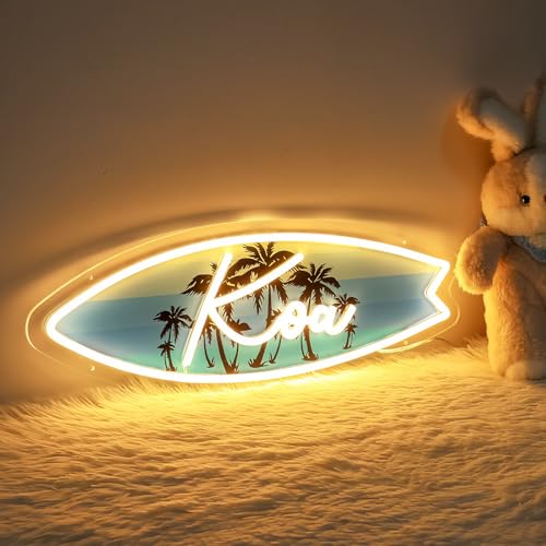 Custom Neon Surfboard Sign for Wall Decor and Gifts