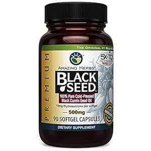 Amazing Herbs Premium Black Seed Oil Capsules – Cold Pressed Nigella Sativa Aids in Digestive Health, Immune Support…