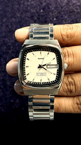 Image of HMT Nass 11 White Color|1 Year Manufacturer Warranty|Water Resistant, Analogue, Men