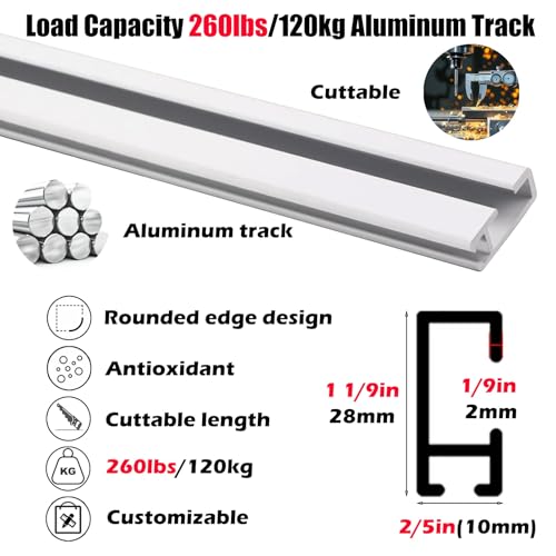 Image of Invisibility Picture Rail Hanging Kit, Heavy Duty Pictures Hanger Wire Kit with Installation Hardware, Wall Mounted Photo Hanging System for Gallery /Museum(35in(88.9cm) Track)
