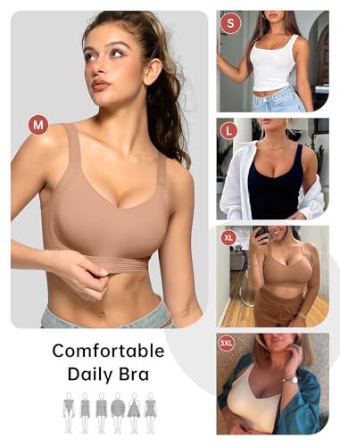 Image of OEAK Women Jelly Bra Wireless Anti Sagging Full Coverage Bras