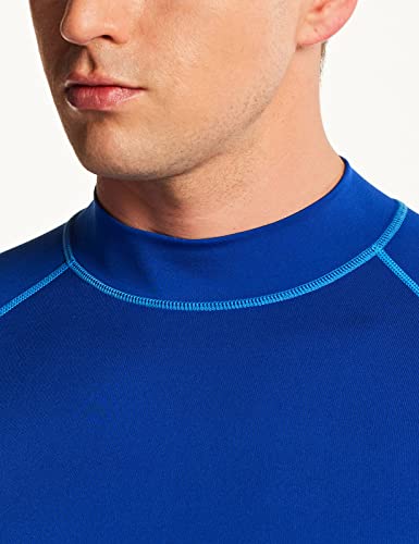 TSLA Men's Rash Guard Swim Shirts, UPF 50+ Quick Dry Mid/Short Sleeve Swimming Shirt, UV/SPF Water Surf Shirts4