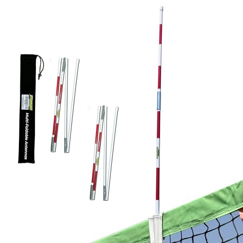 BOARDEE Multi-Foldable Volleyball Antenna Set Portable Fiberglass Net Antennas for Indoor & Beach Volleyball Regulation Referee Equipment Travel-Friendly