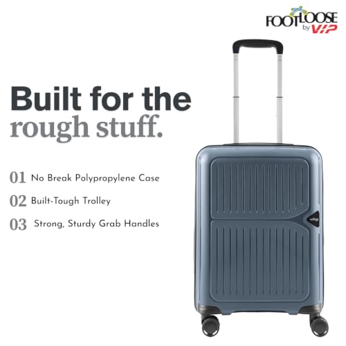Image of Footloose by VIP Head Spin 8-Wheel Cabin Hard Case Trolley Bag, Grey