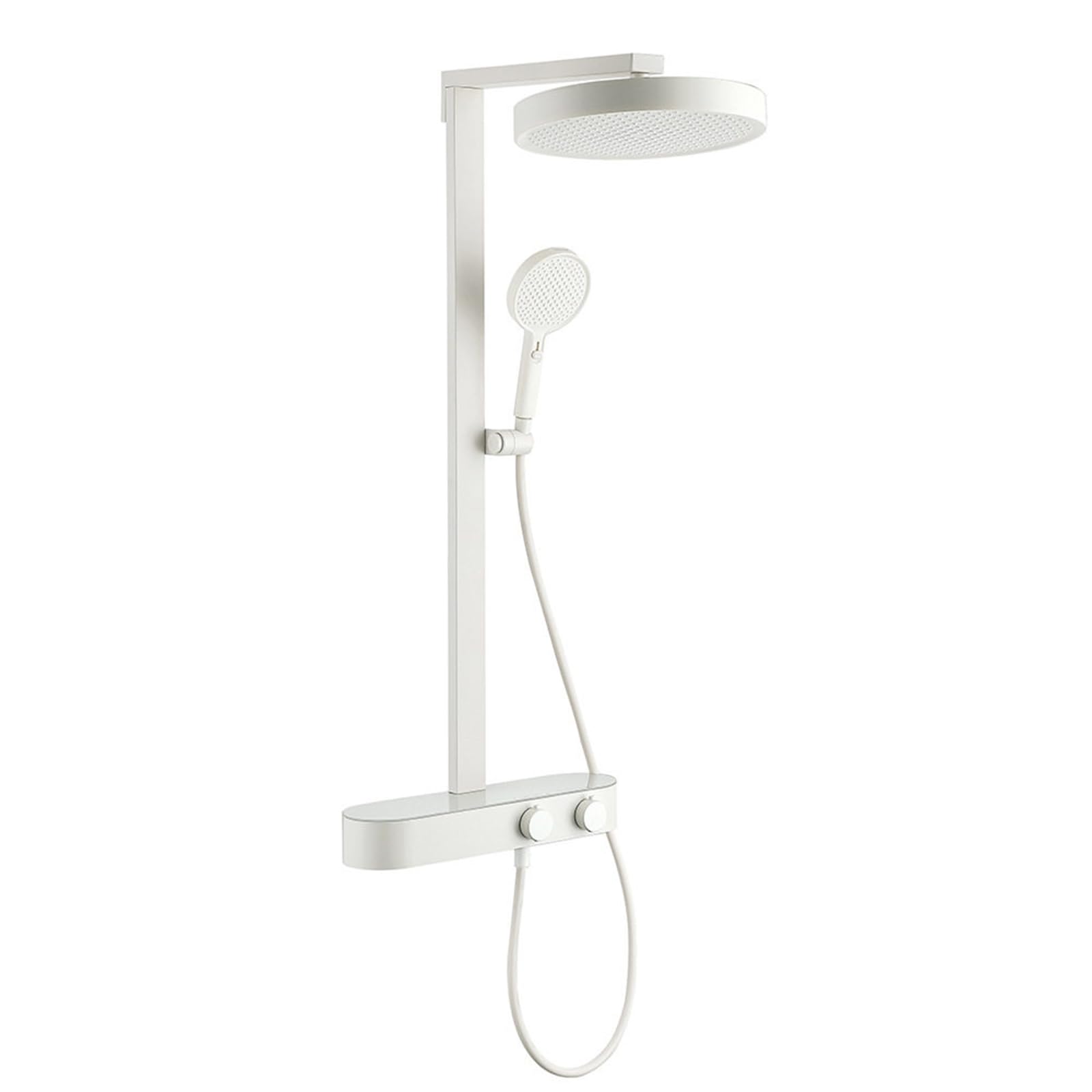 Colonne de douche 3 modes blanche avec douchette et mitigeur cascade