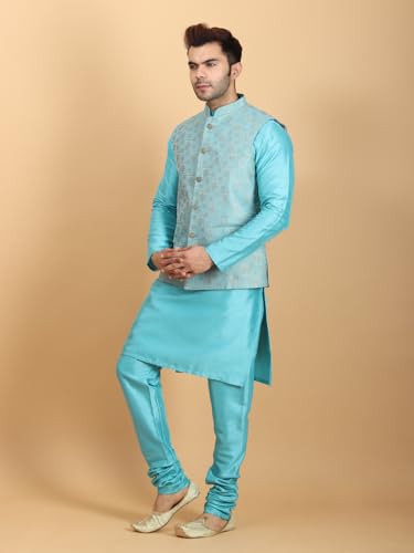 Image of Ethluxis Men Kurta Pyjama Jacket Set