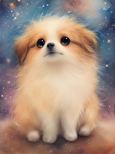 Kit Peinture par Numéro Chien Idée Cadeau Loisir Créatif Adultes et Enfants