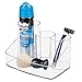 mDesign Men's Plastic Countertop Beard and Hair Care Grooming Storage Organizer for Combs, Brushes, Shaving Cream, Spray, trimmer, Razor, Tools Set Kit, Cologne - Clear